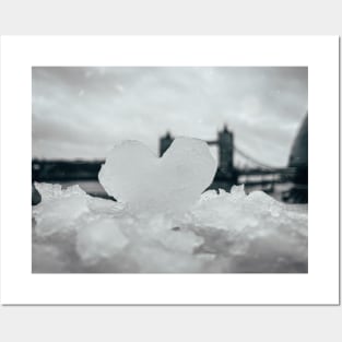 Snowy Tower Bridge - London Posters and Art